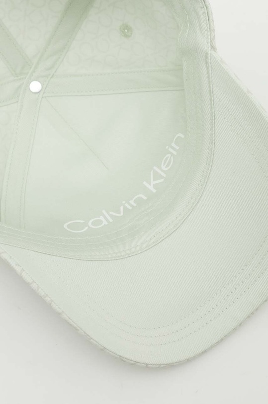 Bavlněná baseballová čepice Calvin Klein zelená K60K611999