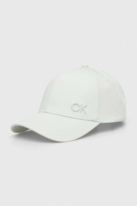 Calvin Klein czapka z daszkiem bawełniana aplikacja zielony K60K612000