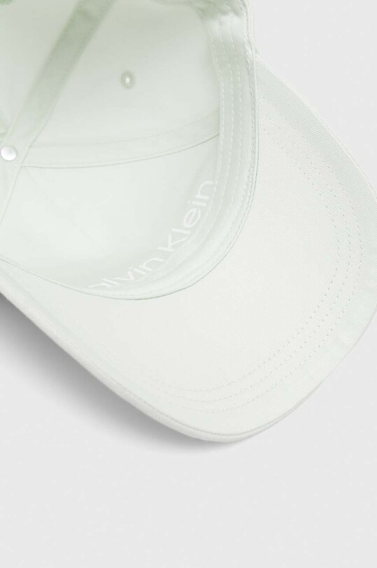 Calvin Klein czapka z daszkiem bawełniana zielony K60K612000