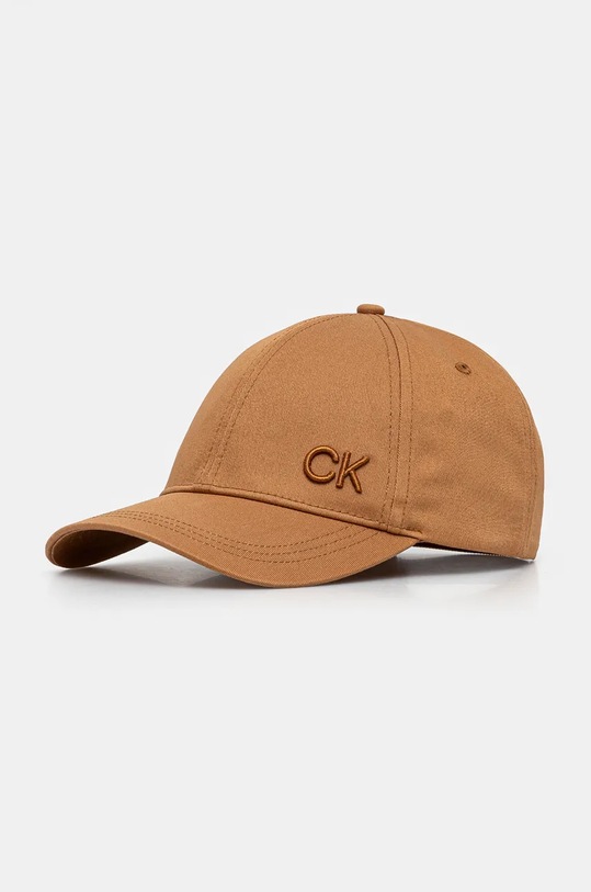 Бавовняна бейсболка Calvin Klein коричневий K60K612000