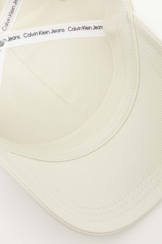 Bavlněná baseballová čepice Calvin Klein Jeans bílá K60K611978