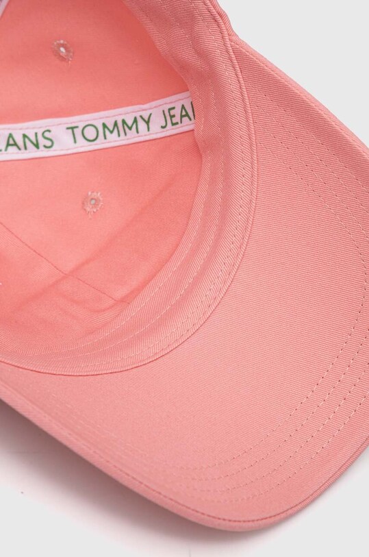 Tommy Jeans șapcă de baseball din bumbac roz AW0AW15959