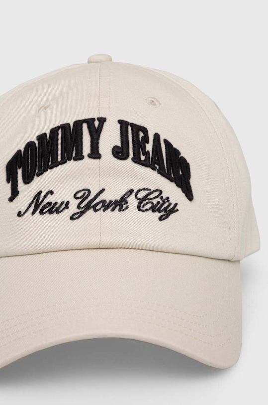 Bavlněná baseballová čepice Tommy Jeans AW0AW15959 béžová SS24