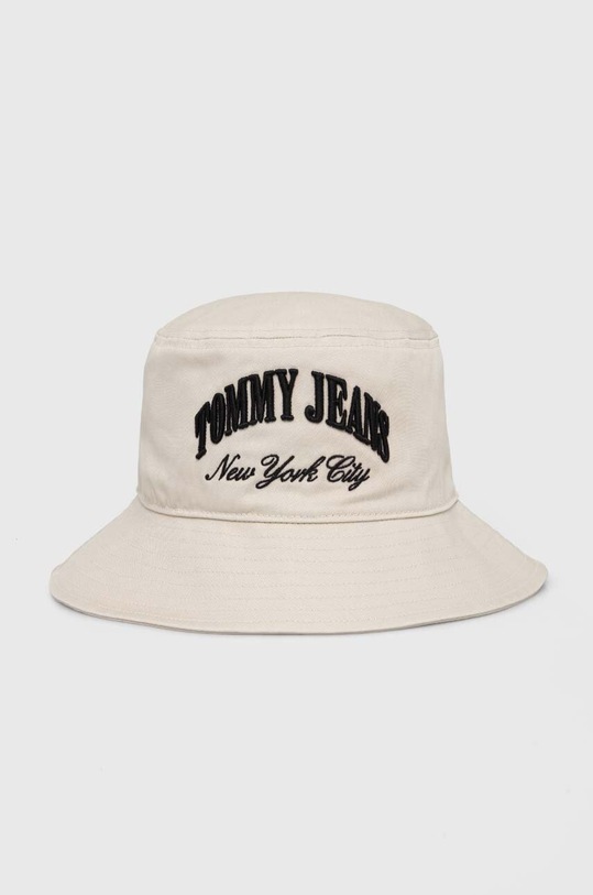 Tommy Jeans pălărie din bumbac bumbac bej AW0AW15960