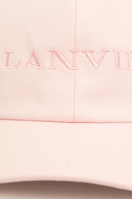 Lanvin czapka z daszkiem bawełniana 6LBAST.U7652 różowy SS24