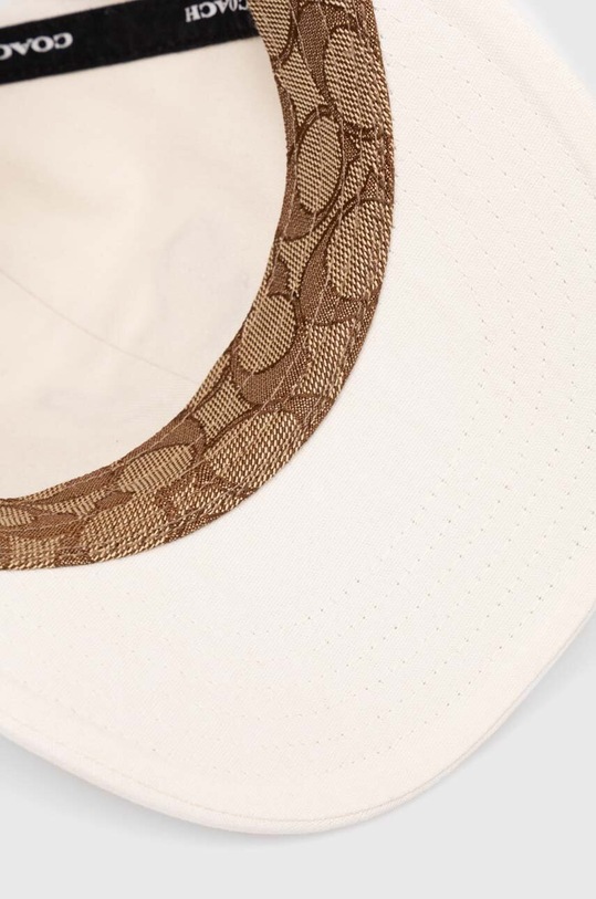 Coach czapka z daszkiem bawełniana beżowy 29CQ753