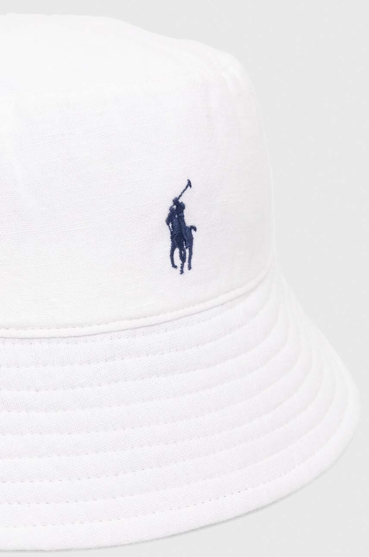 Ľanový klobúk Polo Ralph Lauren 455938465 biela SS24