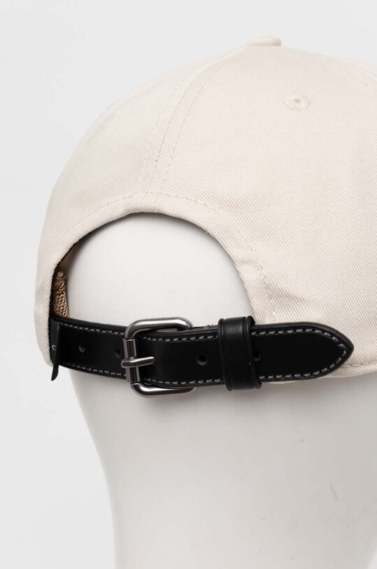 Bavlněná baseballová čepice Coach CO100321 béžová AW24