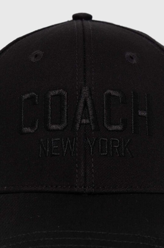 Bavlnená šiltovka Coach čierna CO100321