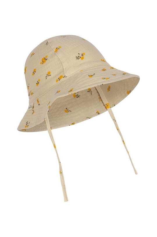 Dječji pamučni šešir Konges Sløjd Planet friendly bež KS100207