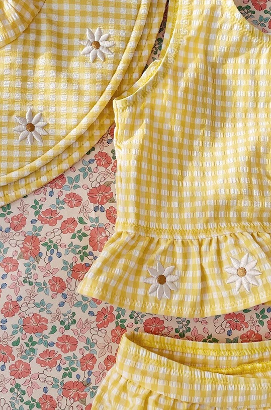 Dziewczynka Konges Sløjd kapelusz dziecięcy KS100502 żółty