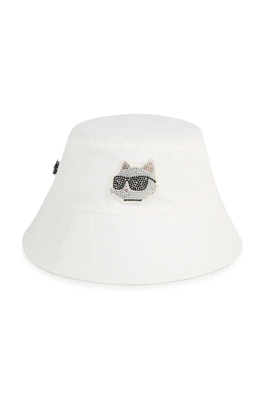 Karl Lagerfeld kapelusz bawełniany dziecięcy aplikacja beżowy Z30158.