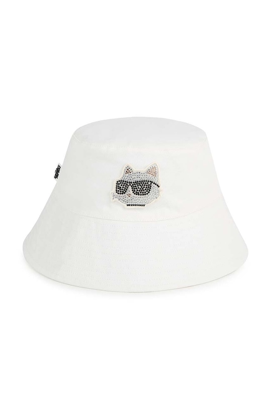 Karl Lagerfeld kapelusz bawełniany dziecięcy aplikacja beżowy Z30158.