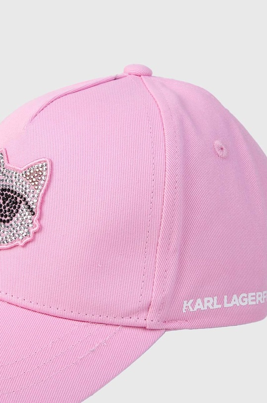 Lány Karl Lagerfeld gyerek pamut baseball sapka Z30165. rózsaszín