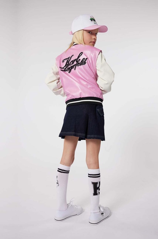 Karl Lagerfeld czapka z daszkiem bawełniana dziecięca Z30176.