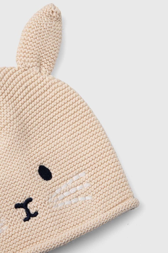 United Colors of Benetton czapka bawełniana dziecięca 6V22AA00D.G.W.Sea.PPYH beżowy SS24
