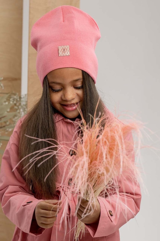 Detská bavlnená čiapka Jamiks VITORIA bavlna fialová VITORIA.Nak.JWG024.G