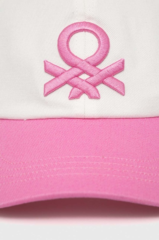 Fete United Colors of Benetton șapcă din bumbac pentru copii 6G0QCA01C.G.Sea.PPYH roz