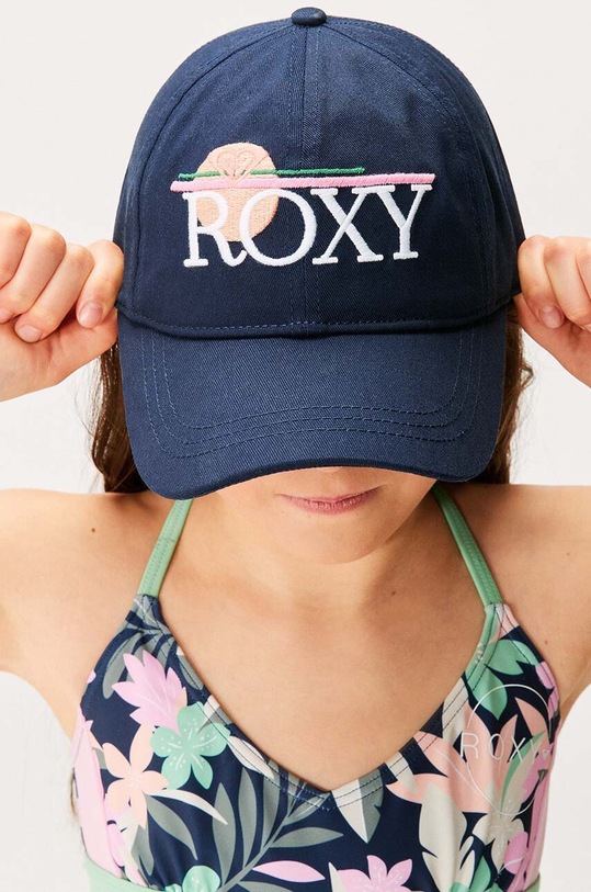 Roxy czapka z daszkiem bawełniana dziecięca BLONDIE GIRL aplikacja granatowy ERGHA03320