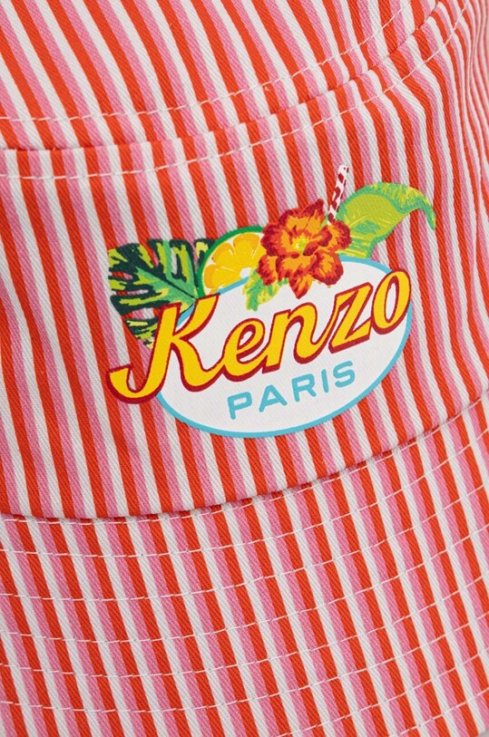 Дитяча бавовняна панама Kenzo Kids K60400.52.56 червоний SS24