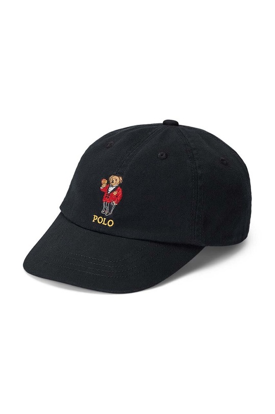 Polo Ralph Lauren czapka z daszkiem bawełniana dziecięca aplikacja czarny 322926945002
