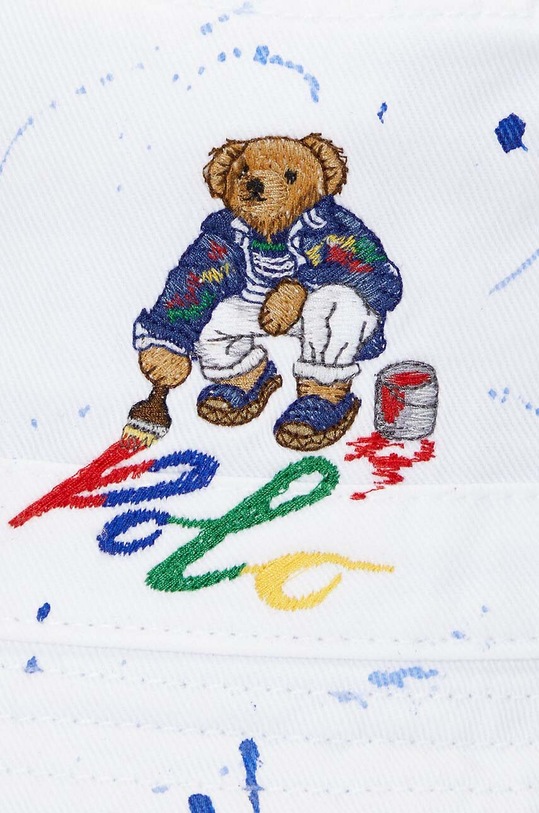 Chłopiec Polo Ralph Lauren kapelusz bawełniany dziecięcy 323926670001 biały