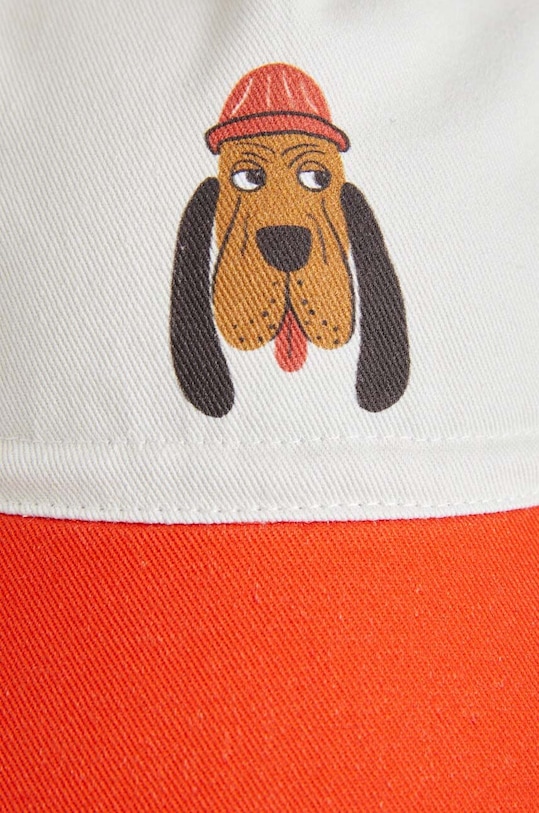 Mini Rodini czapka z daszkiem bawełniana dziecięca 2416510342 pomarańczowy