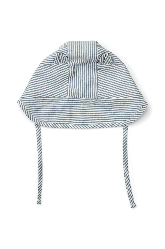 Liewood czapka bawełniana niemowlęca Rae Baby Stripe Sun Hat With Ears LW17687 niebieski SS24