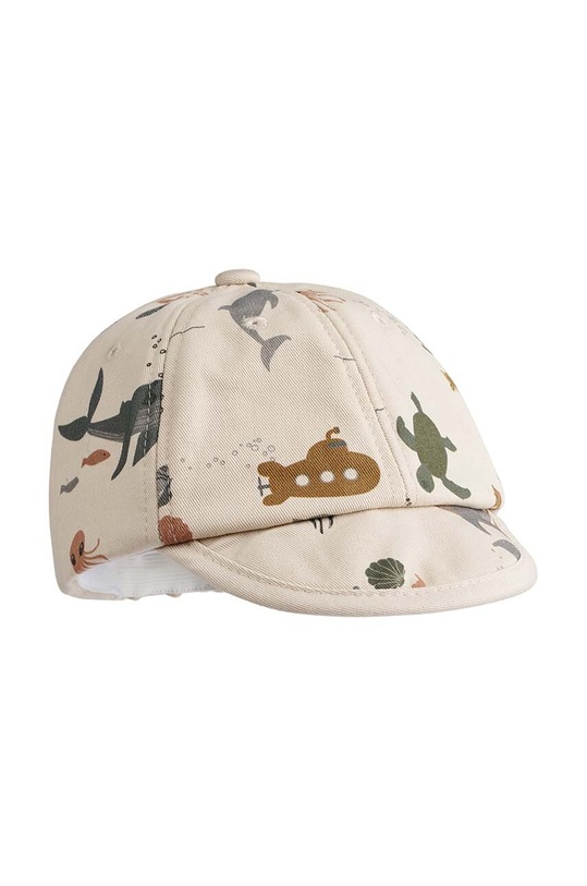 Liewood czapka dziecięca Tone Baby Printed Cap LW18740 beżowy SS24