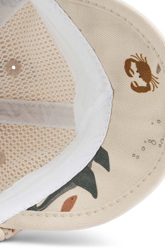 Chłopiec Liewood czapka dziecięca Tone Baby Printed Cap LW18740 beżowy