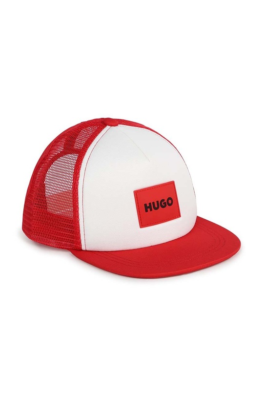 HUGO czapka z daszkiem dziecięca aplikacja beżowy G00117.