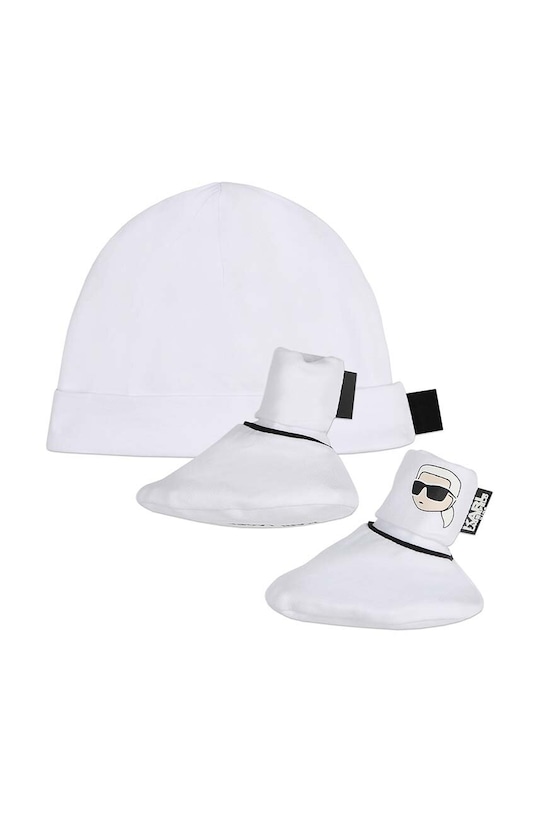 Karl Lagerfeld komplet bawełniany niemowlęcy Z30180. biały SS24
