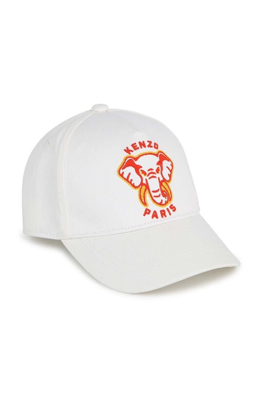 Kenzo Kids czapka z daszkiem bawełniana dziecięca aplikacja biały K60385.52.56