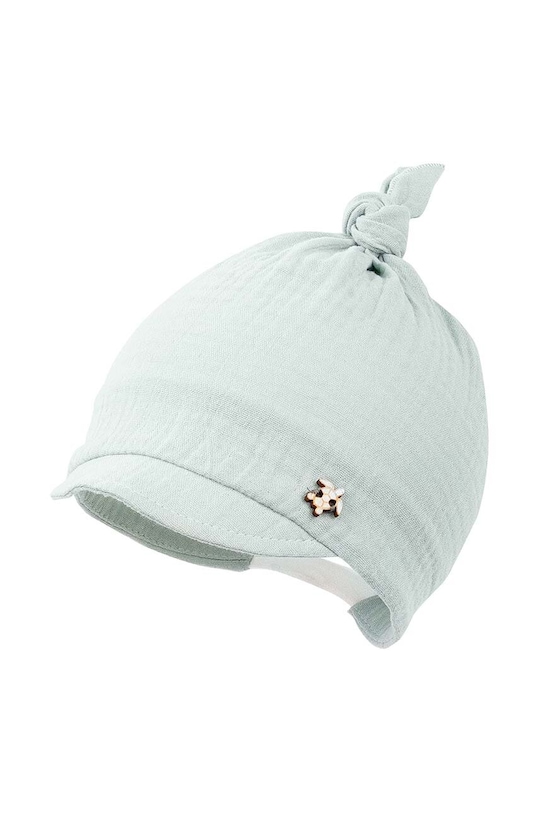 Dětská bavlněná čepice Jamiks VAGABOND zelená VAGABOND.o.Chu.JLG161.K