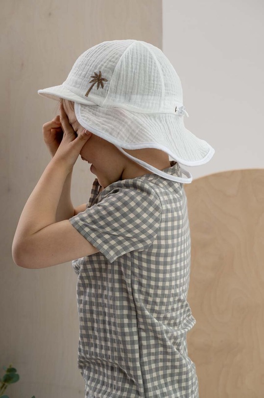 Jamiks caciula de bumbac pentru copii WERNER alb WERNER.or.Naky.JLG157.K