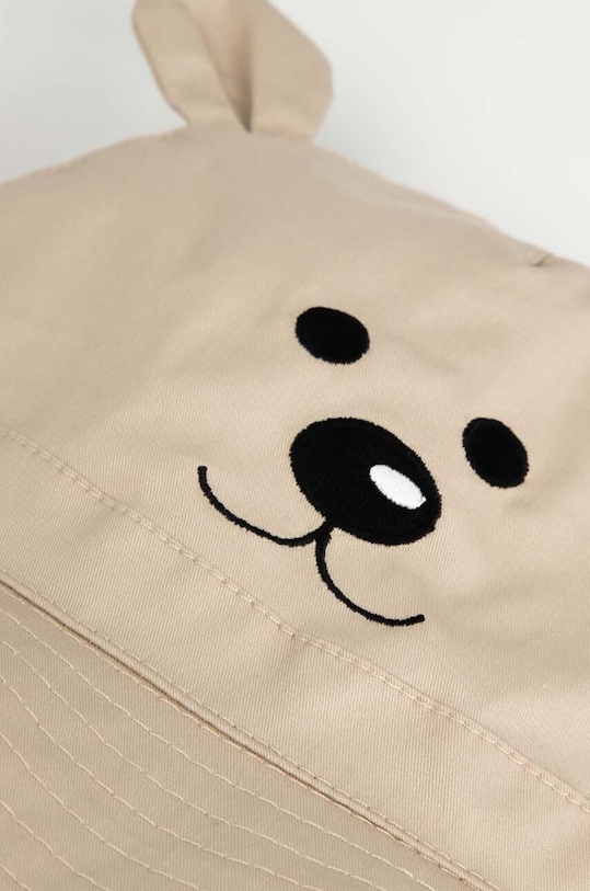 Coccodrillo pălărie din bumbac pentru copii WC4363102ALB bej SS24