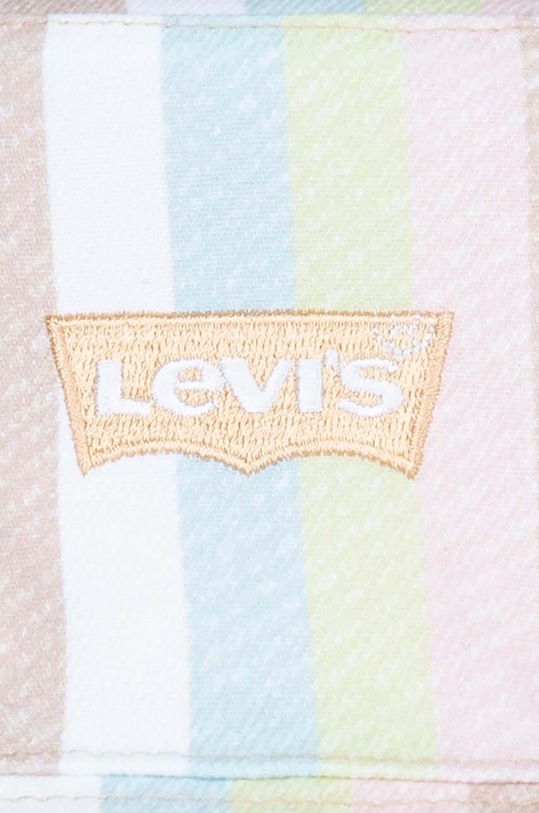 Chłopiec Levi's kapelusz dwustronny bawełniany dziecięcy LAN LEVI'S REVERSIBLE BUCKET C 9A8612 pomarańczowy