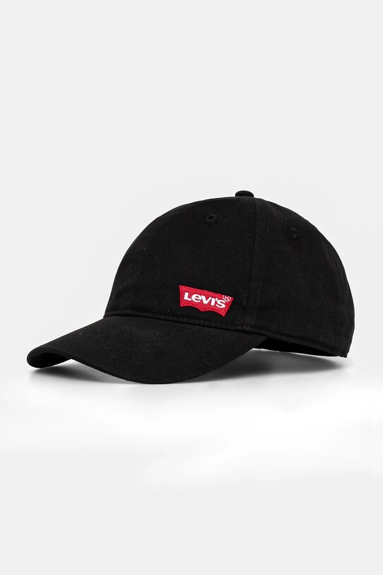 Дитяча бавовняна кепка Levi's LAN RICHMOND BATWING CURVE BRI чорний 9A8615