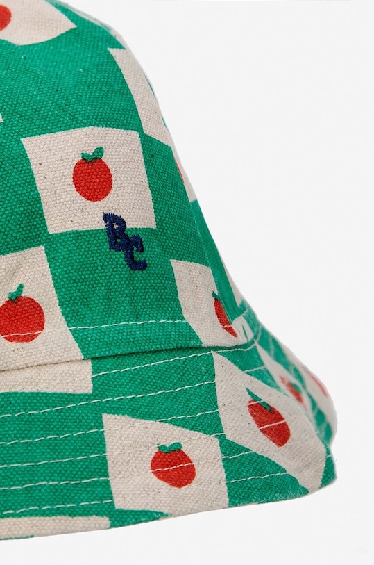 Chłopiec Bobo Choses kapelusz bawełniany niemowlęcy 124AH010 zielony