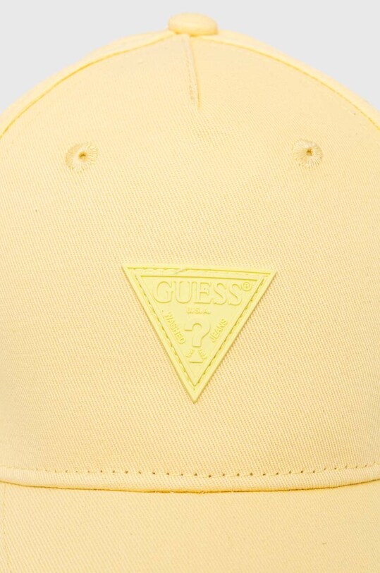 Дитяча бавовняна кепка Guess H4GZ01.WO08O.PPYH жовтий SS24