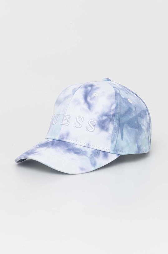 Guess czapka z daszkiem bawełniana dziecięca wzorzyste niebieski H4GZ02.WO08O.PPYH