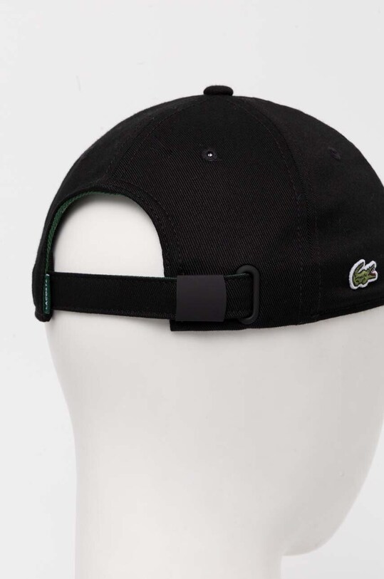 Chłopiec Lacoste czapka z daszkiem bawełniana dziecięca RK7351 czarny