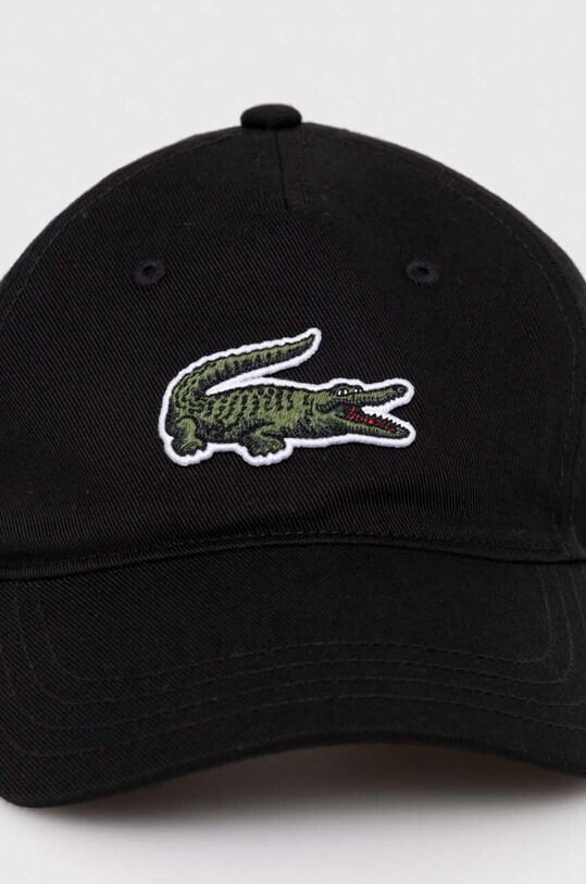 Lacoste czapka z daszkiem bawełniana dziecięca czarny RK7351