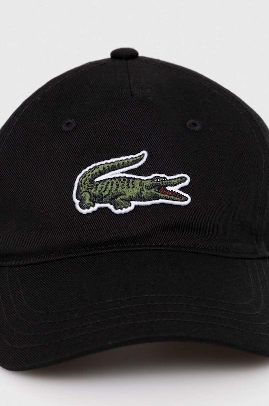 Lacoste șapcă din bumbac pentru copii negru RK7351