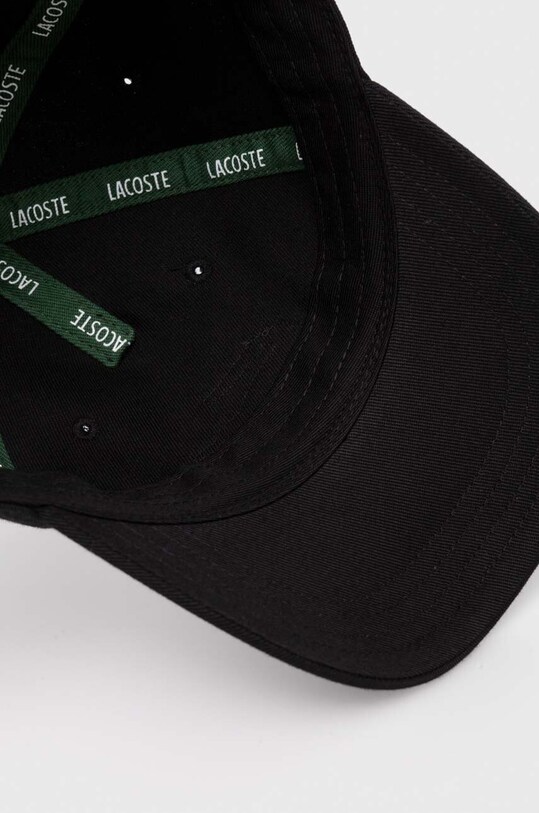 Lacoste czapka z daszkiem bawełniana dziecięca RK7351 czarny