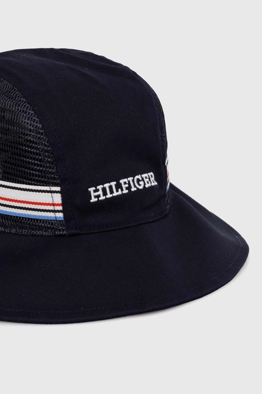 Детская хлопковая шляпа Tommy Hilfiger AU0AU01884.PPYH тёмно-синий SS24