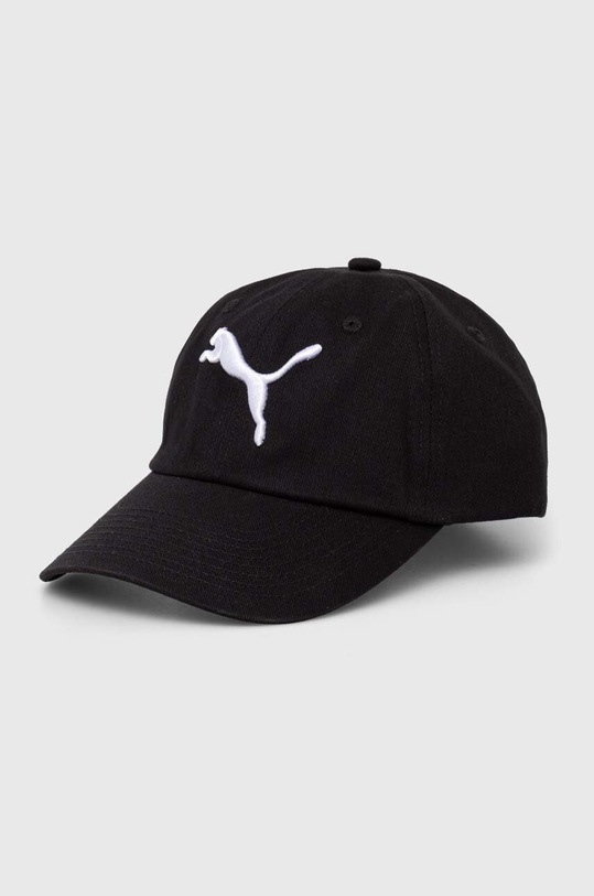 Puma czapka z daszkiem bawełniana dziecięca ESS Cap Jr-Big Cat aplikacja czarny 021688