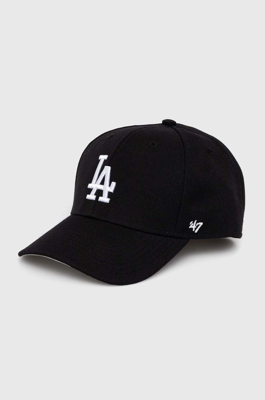Кепка з домішкою вовни 47 brand MLB Los Angeles Dodgers аплікація чорний BMVP12WBV