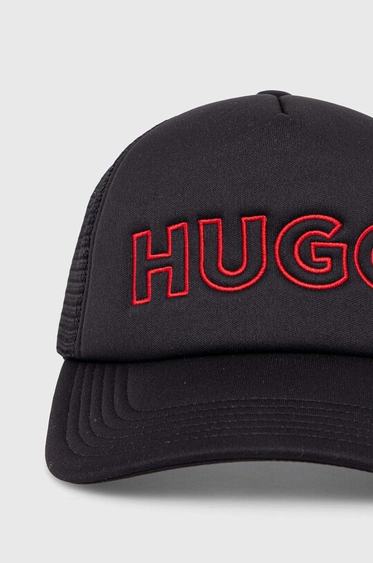 HUGO czapka z daszkiem 50506071 czarny SS24