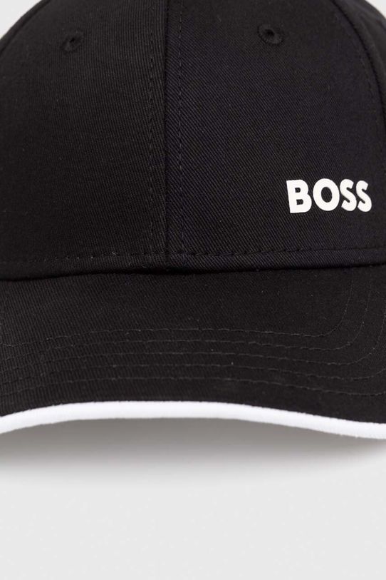 BOSS Green czapka z daszkiem bawełniana 50505834 czarny SS24